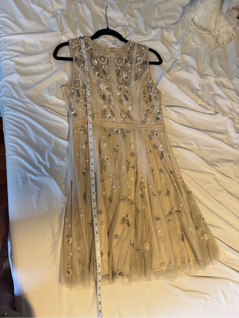 Ladies Embellished Tulle Party Dress - Blush…says size 10 but fits more like 8 - Picture 9 of 11